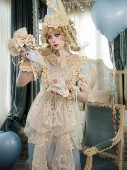 Faret Antique Cream Lace Apron【s0000017228】