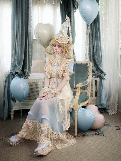 Faret Antique Cream Lace Apron【s0000017228】