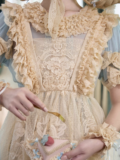 Faret Antique Cream Lace Apron【s0000017228】
