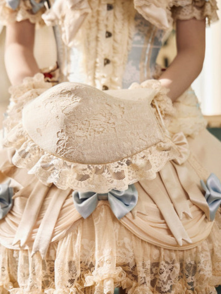 Lace Milky Blue Bow Skirt【s0000017229】