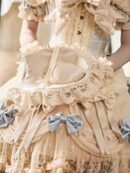 Lace Milky Blue Bow Skirt【s0000017229】