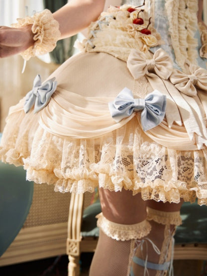 Lace Milky Blue Bow Skirt【s0000017229】