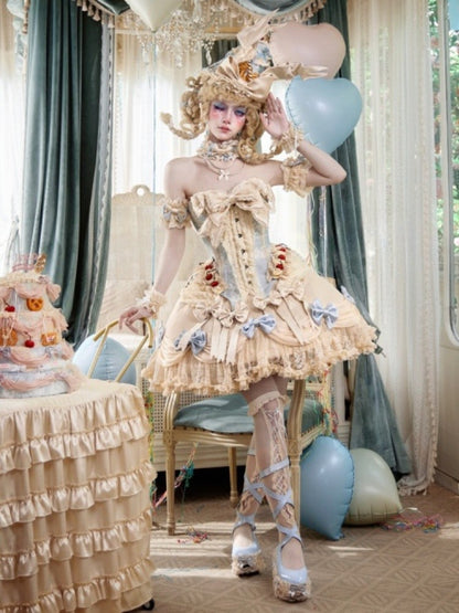Cherry Mousse Fishbone Cake Corset【s0000017230】