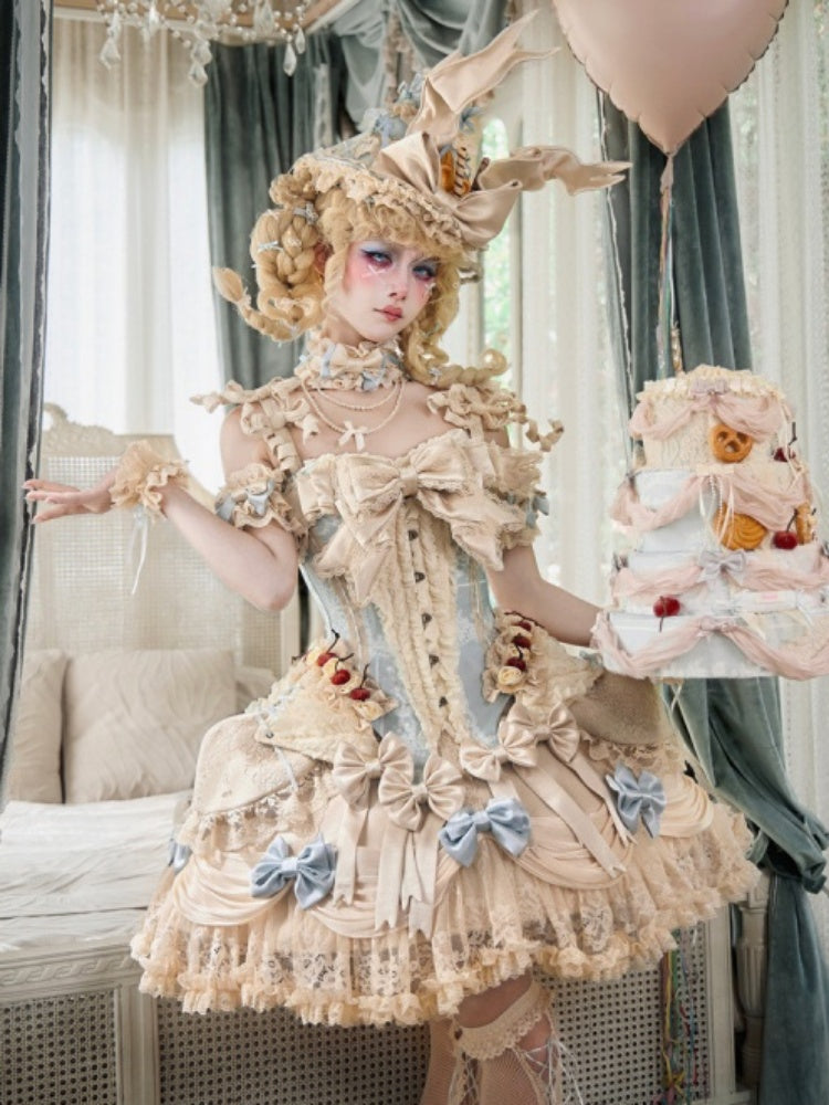Cherry Mousse Fishbone Cake Corset【s0000017230】