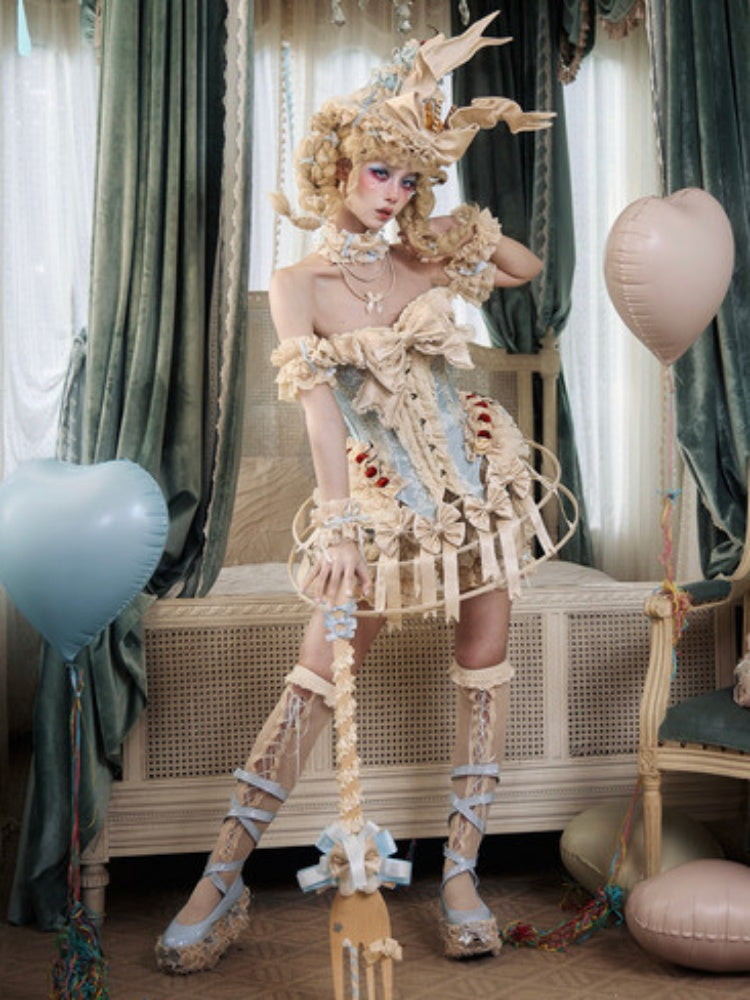 Cherry Mousse Fishbone Cake Corset【s0000017230】