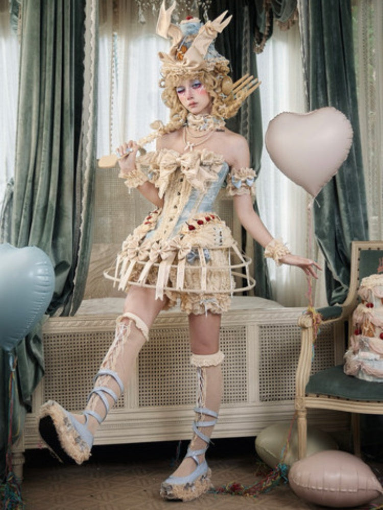 Cherry Mousse Fishbone Cake Corset【s0000017230】