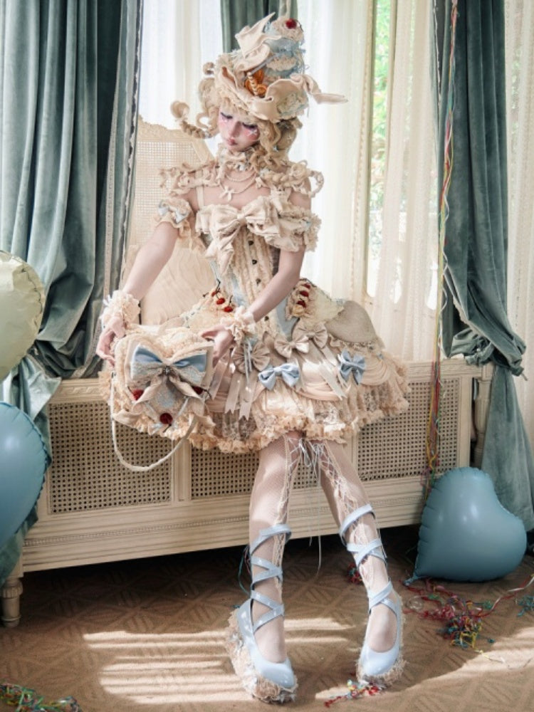 Cherry Mousse Fishbone Cake Corset【s0000017230】