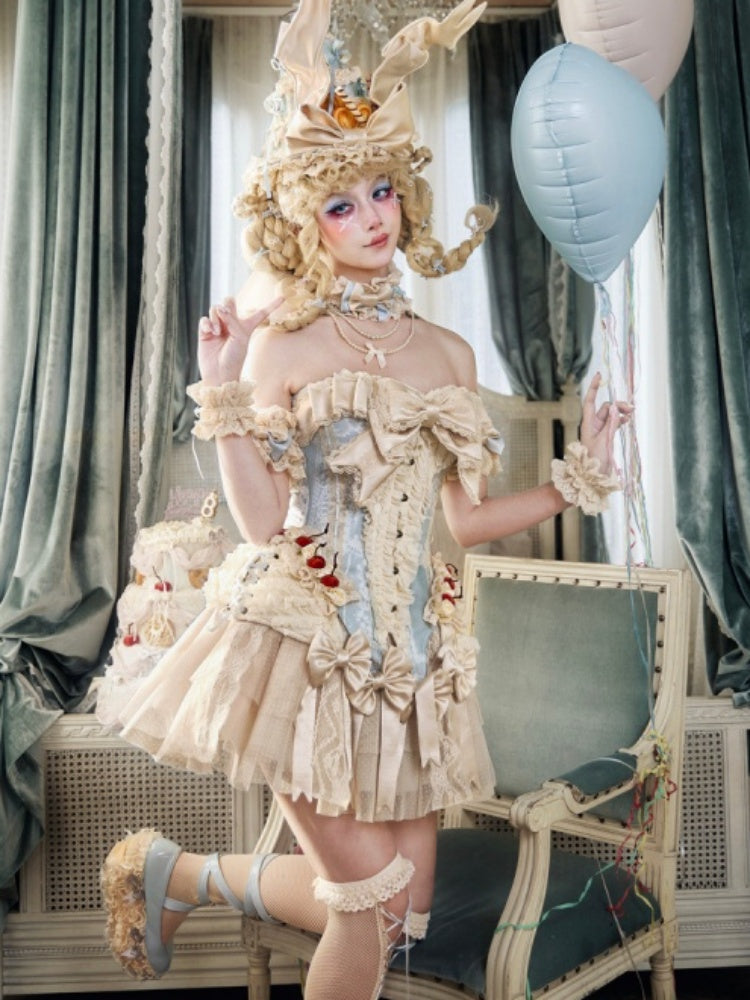 Cherry Mousse Fishbone Cake Corset【s0000017230】