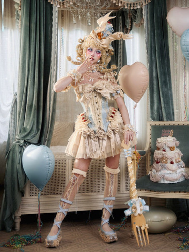 Cherry Mousse Fishbone Cake Corset【s0000017230】