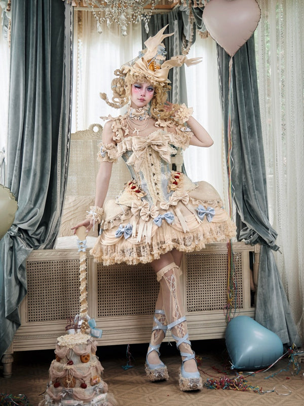 Cherry Mousse Fishbone Cake Corset【s0000017230】