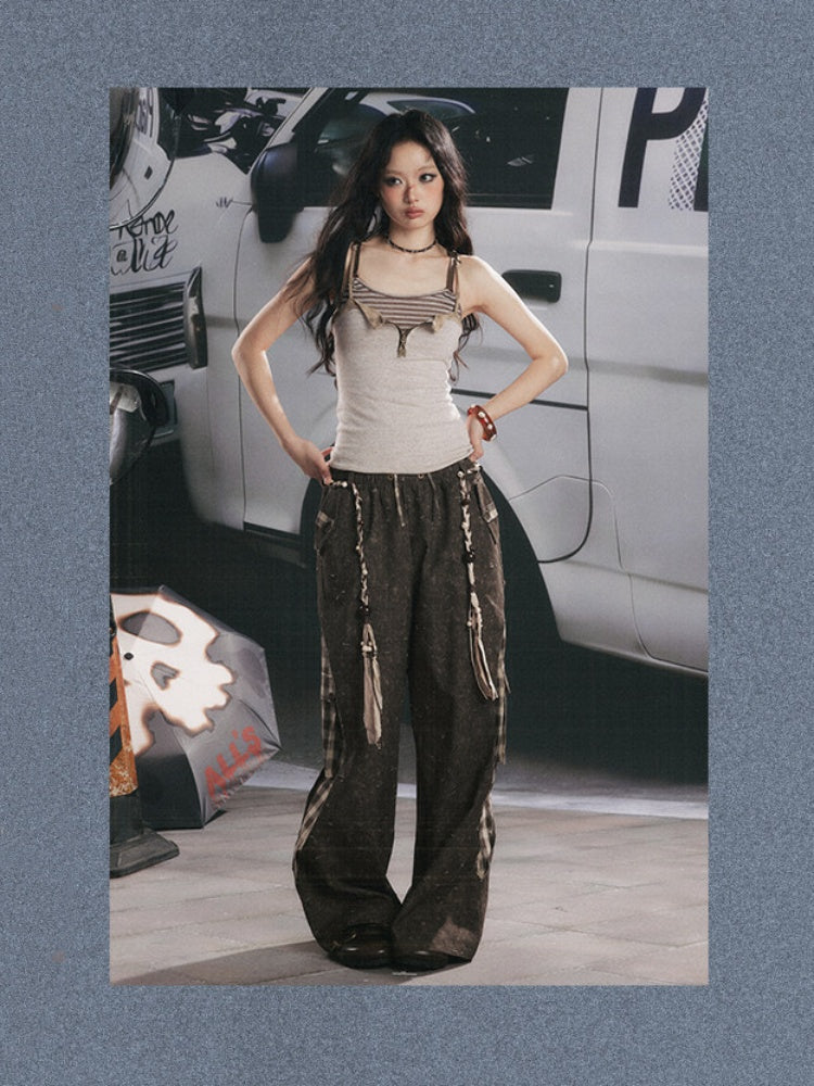 Vintage Waist-Cinching Faux Layered Camisole【s0000017317】