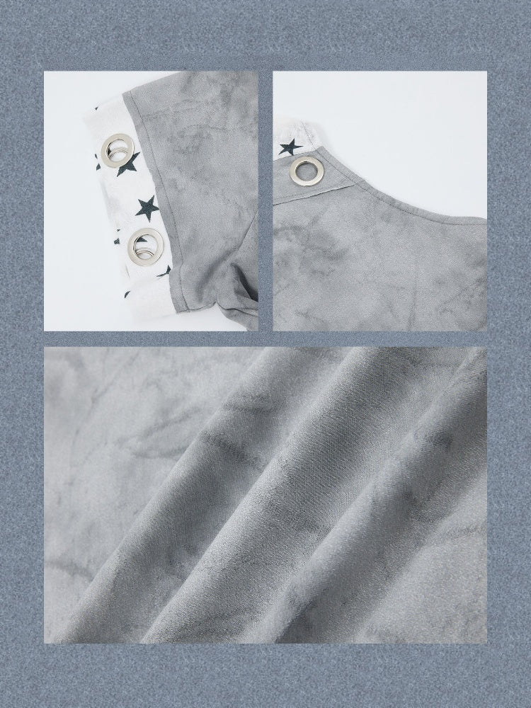 Graffiti Print Distressed Loose Short-Sleeve T-Shirt【s0000017326】