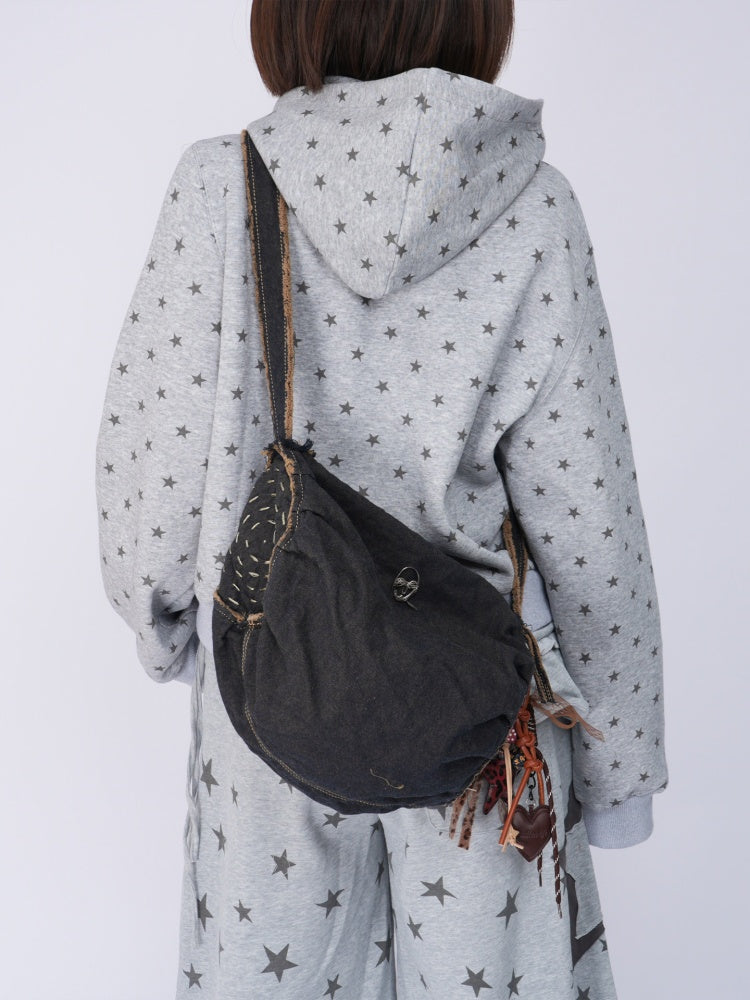 Denim One Shoulder Crossbody Premium Large-Capacity Bag【s0000017336】