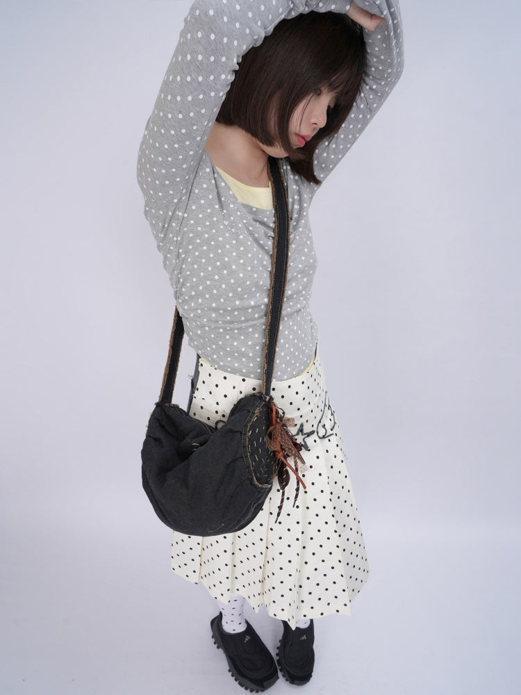 Denim One Shoulder Crossbody Premium Large-Capacity Bag【s0000017336】