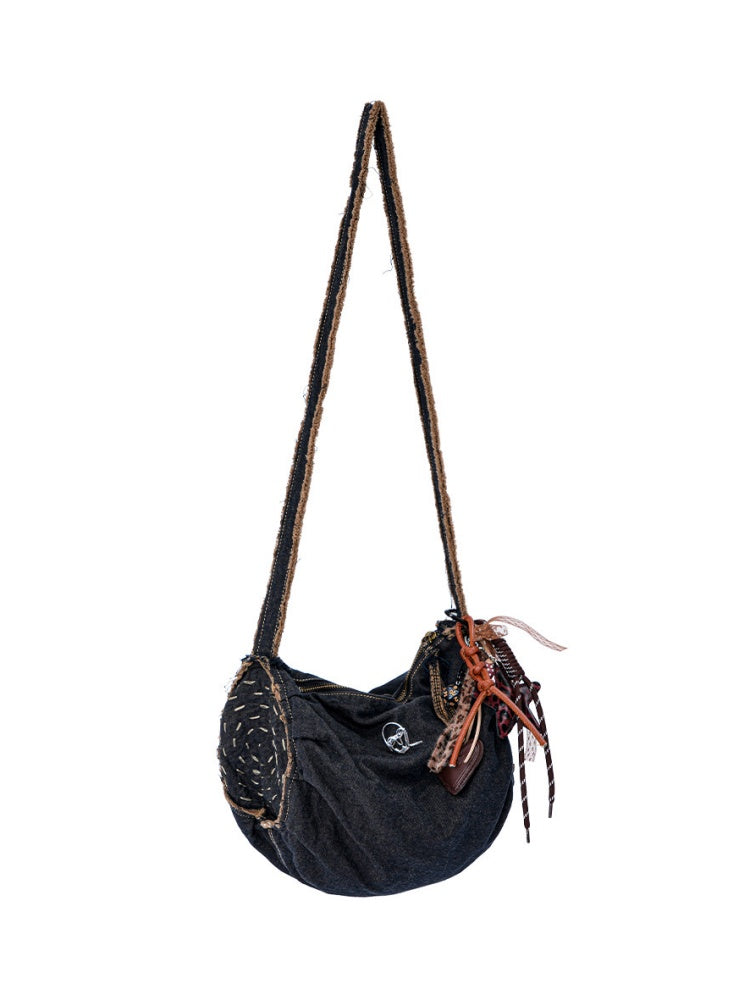 Denim One Shoulder Crossbody Premium Large-Capacity Bag【s0000017336】