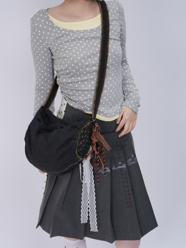 Denim One Shoulder Crossbody Premium Large-Capacity Bag【s0000017336】