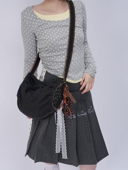 Denim One Shoulder Crossbody Premium Large-Capacity Bag【s0000017336】
