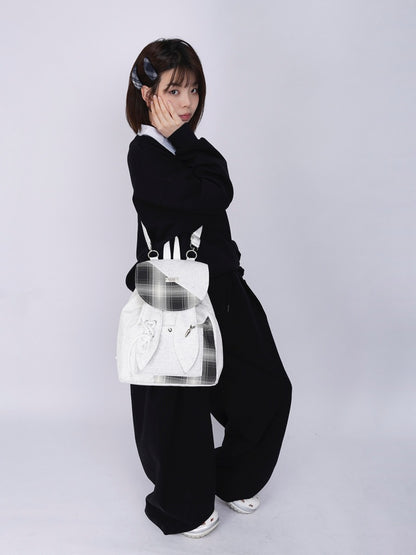 Rabbit Ear Flip Cute School Travel Backpack【s0000017337】