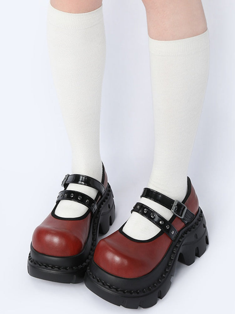 Unique Niche Goth Subculture Mary Jane Platform Shoes【s0000017339】