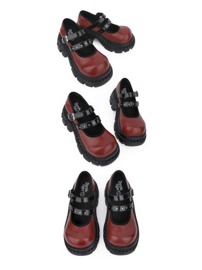Unique Niche Goth Subculture Mary Jane Platform Shoes【s0000017339】