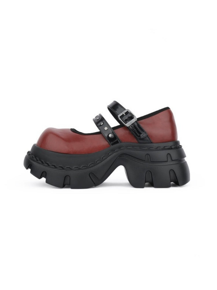Unique Niche Goth Subculture Mary Jane Platform Shoes【s0000017339】