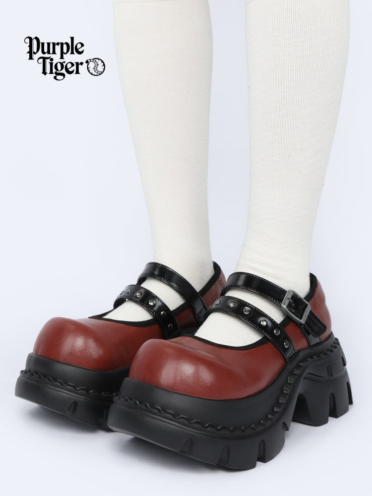 Unique Niche Goth Subculture Mary Jane Platform Shoes【s0000017339】