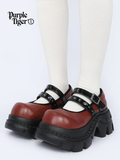 Unique Niche Goth Subculture Mary Jane Platform Shoes【s0000017339】