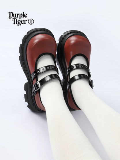 Unique Niche Goth Subculture Mary Jane Platform Shoes【s0000017339】
