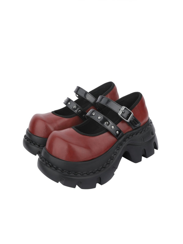 Unique Niche Goth Subculture Mary Jane Platform Shoes【s0000017339】