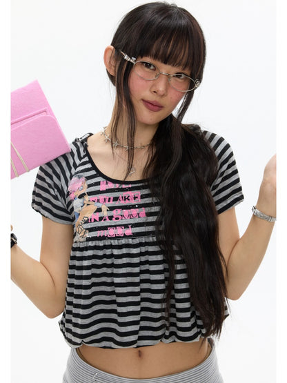Jellyfish Stripe Hoodie T-Shirt【s0000017341】