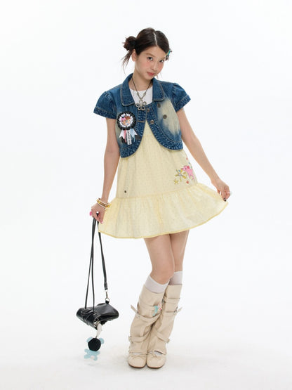 Pop Sunshine Halter Dress【s0000017342】