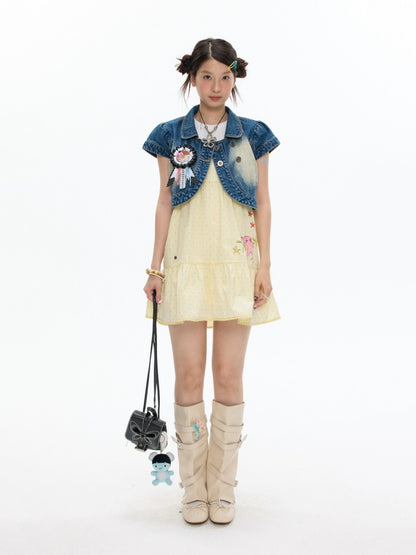 Pop Sunshine Halter Dress【s0000017342】