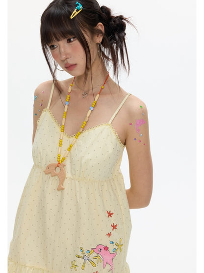 Pop Sunshine Halter Dress【s0000017342】