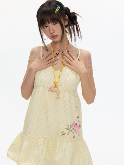 Pop Sunshine Halter Dress【s0000017342】