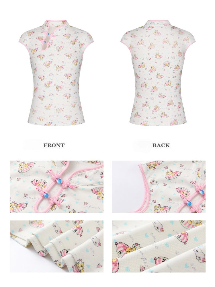 Chinese Full Print Cheongsam Set【s0000017354】
