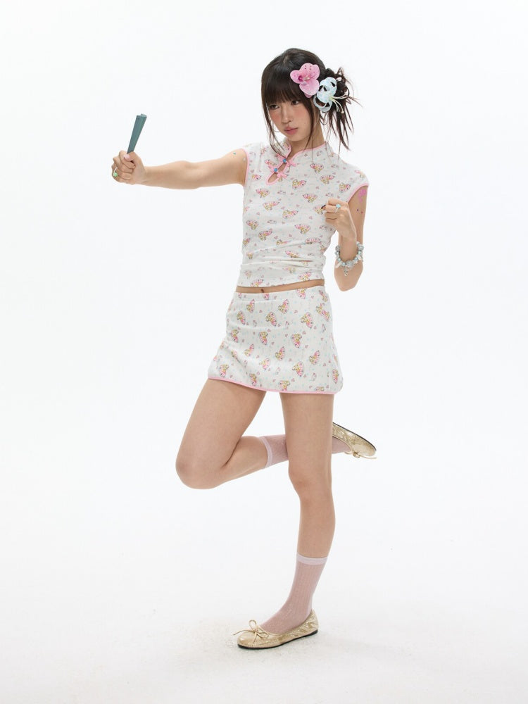 Chinese Full Print Cheongsam Set【s0000017354】