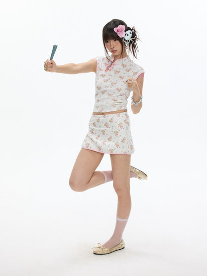 Chinese Full Print Cheongsam Set【s0000017354】