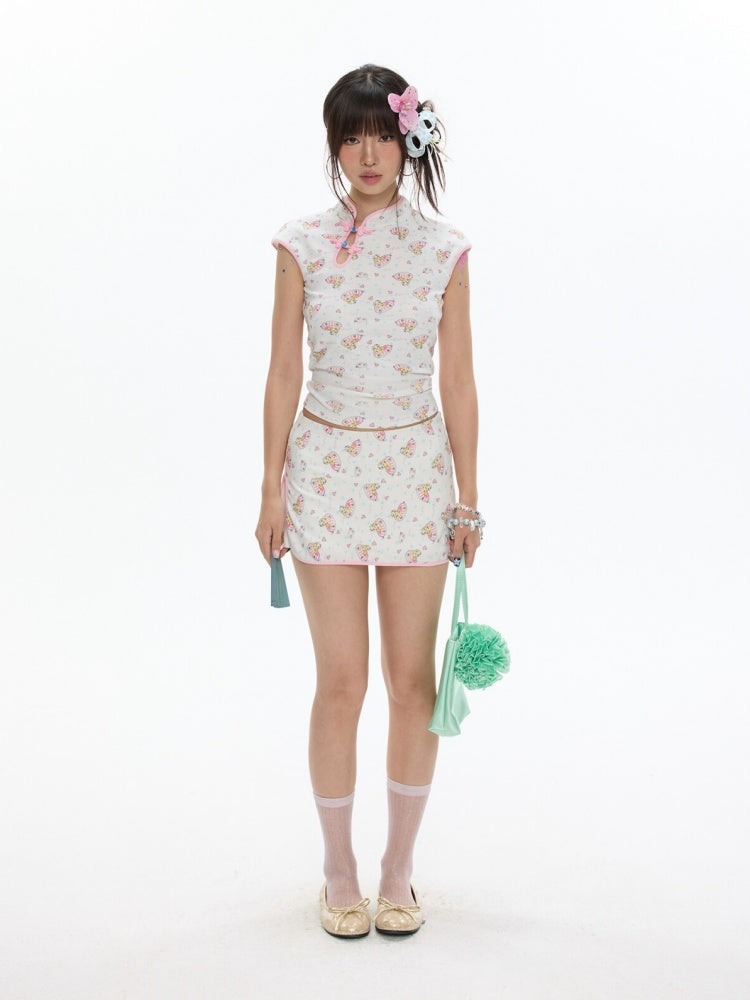 Chinese Full Print Cheongsam Set【s0000017354】