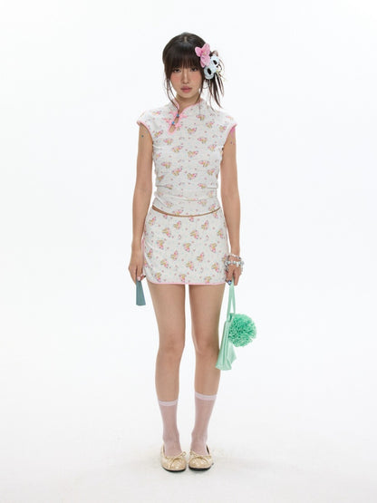 Chinese Full Print Cheongsam Set【s0000017354】