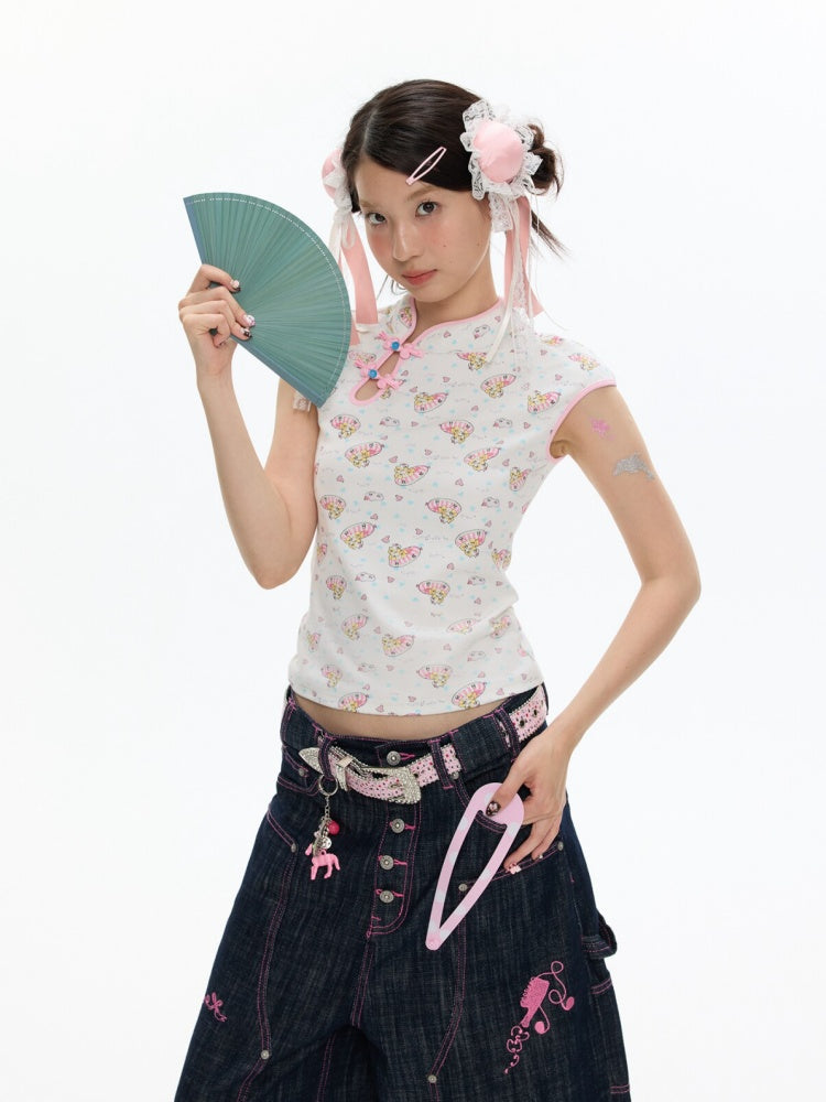 Chinese Full Print Cheongsam Set【s0000017354】