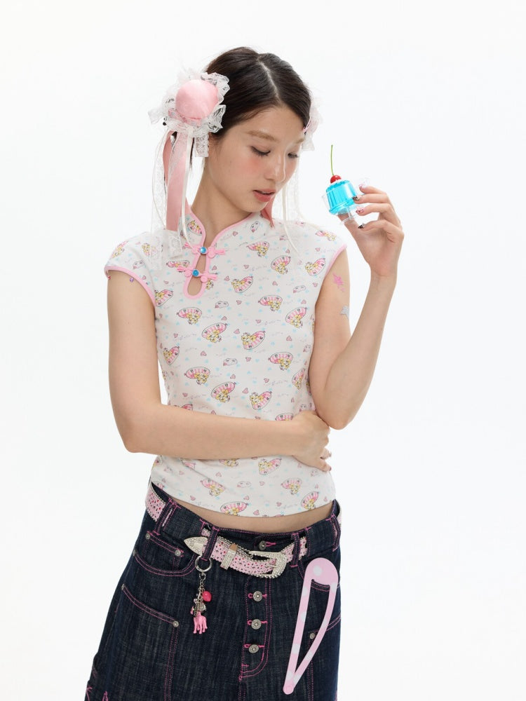 Chinese Full Print Cheongsam Set【s0000017354】