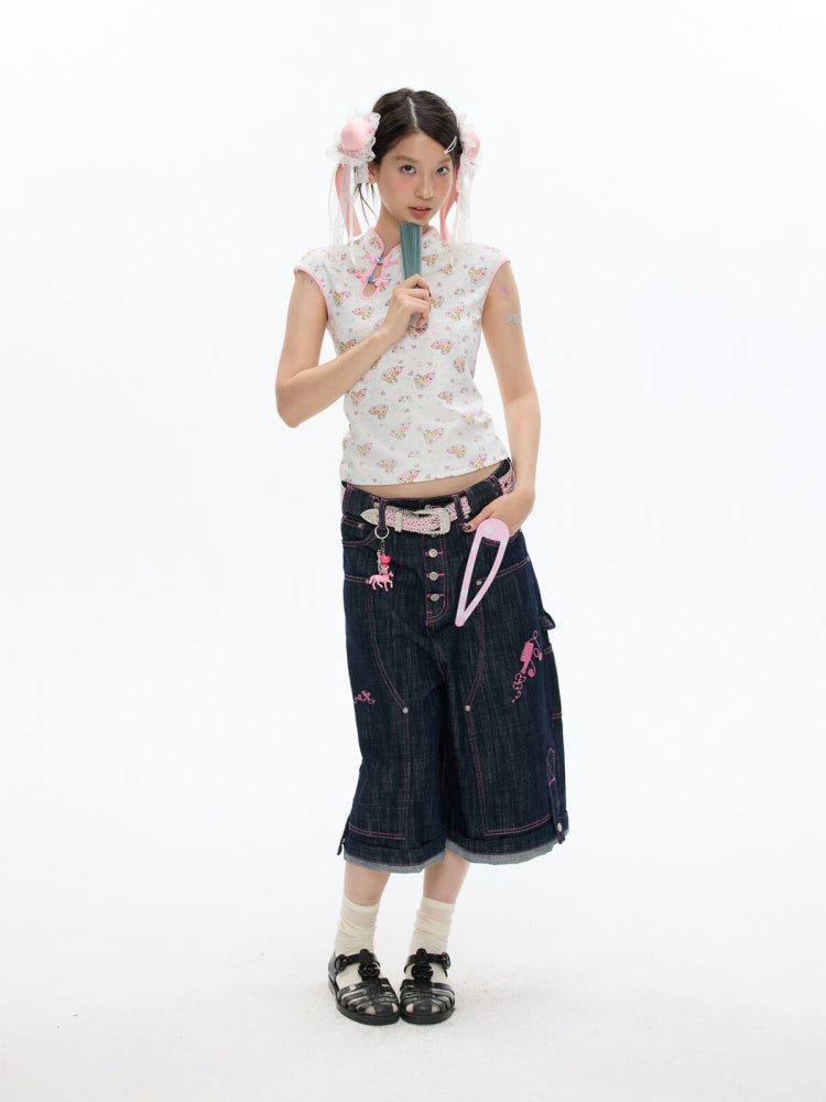 Chinese Full Print Cheongsam Set【s0000017354】