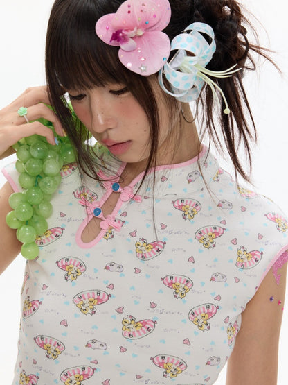 Chinese Full Print Cheongsam Set【s0000017354】