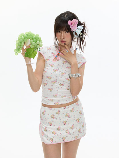 Chinese Full Print Cheongsam Set【s0000017354】