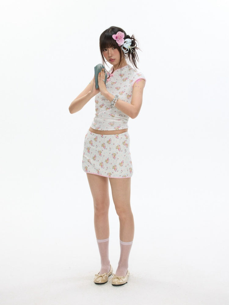 Chinese Full Print Cheongsam Set【s0000017354】