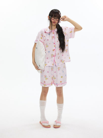 Full Printed Pajama Two-Piece Set【s0000017357】