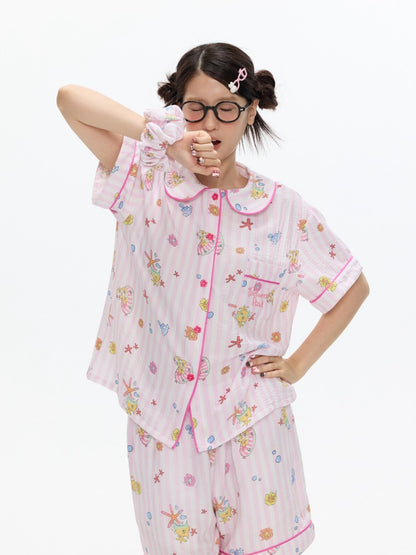 Full Printed Pajama Two-Piece Set【s0000017357】