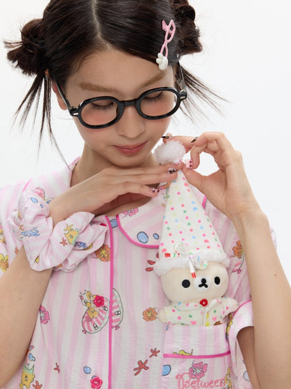 Full Printed Pajama Two-Piece Set【s0000017357】