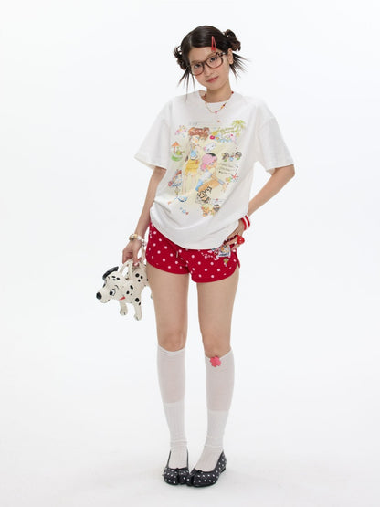 Summer Multicolor Beach Tight Shorts【s0000017366】