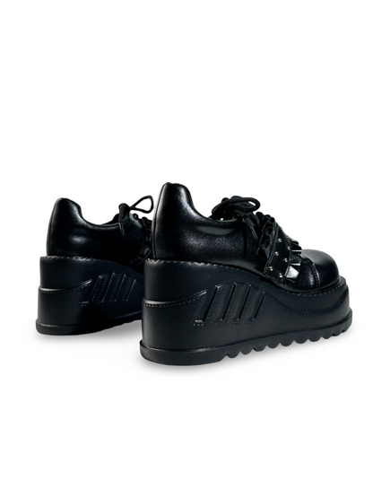 Harajuku Dark Fashion Lace-Up Platform Leather Shoes【s0000017371】